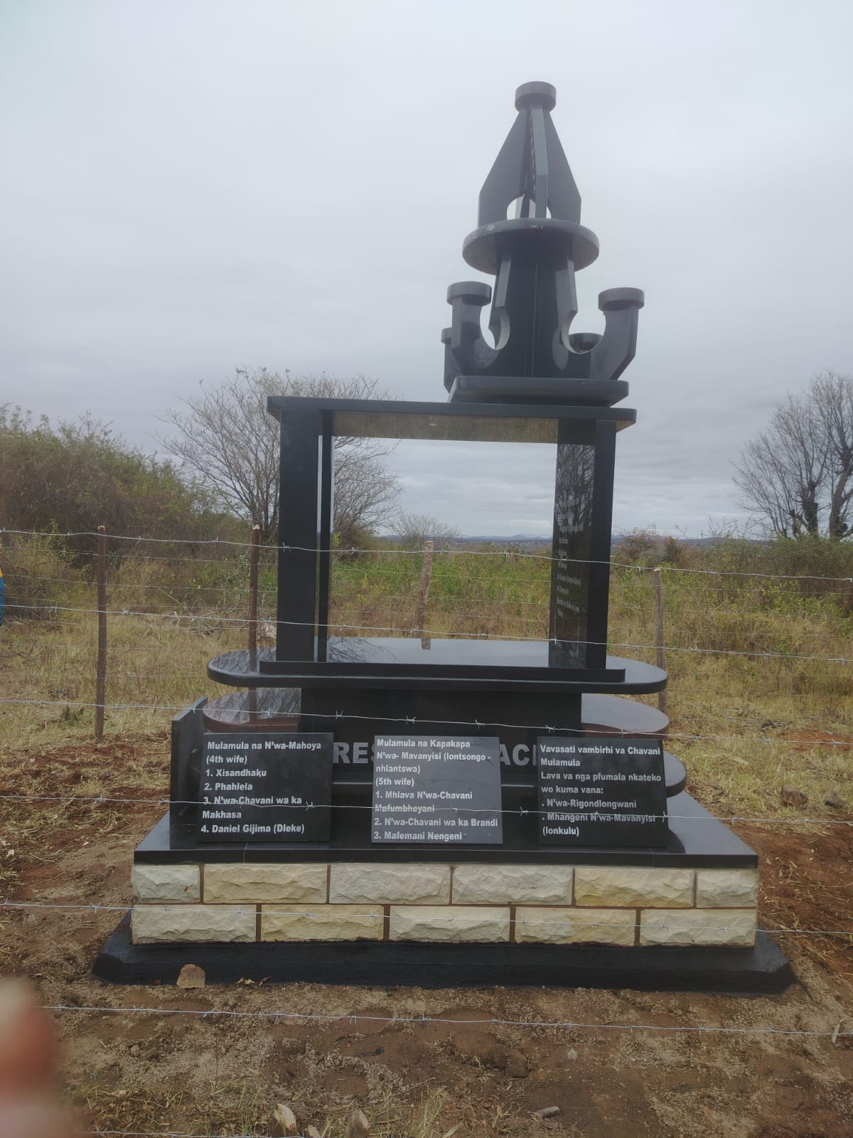 At the memorial site of the late king